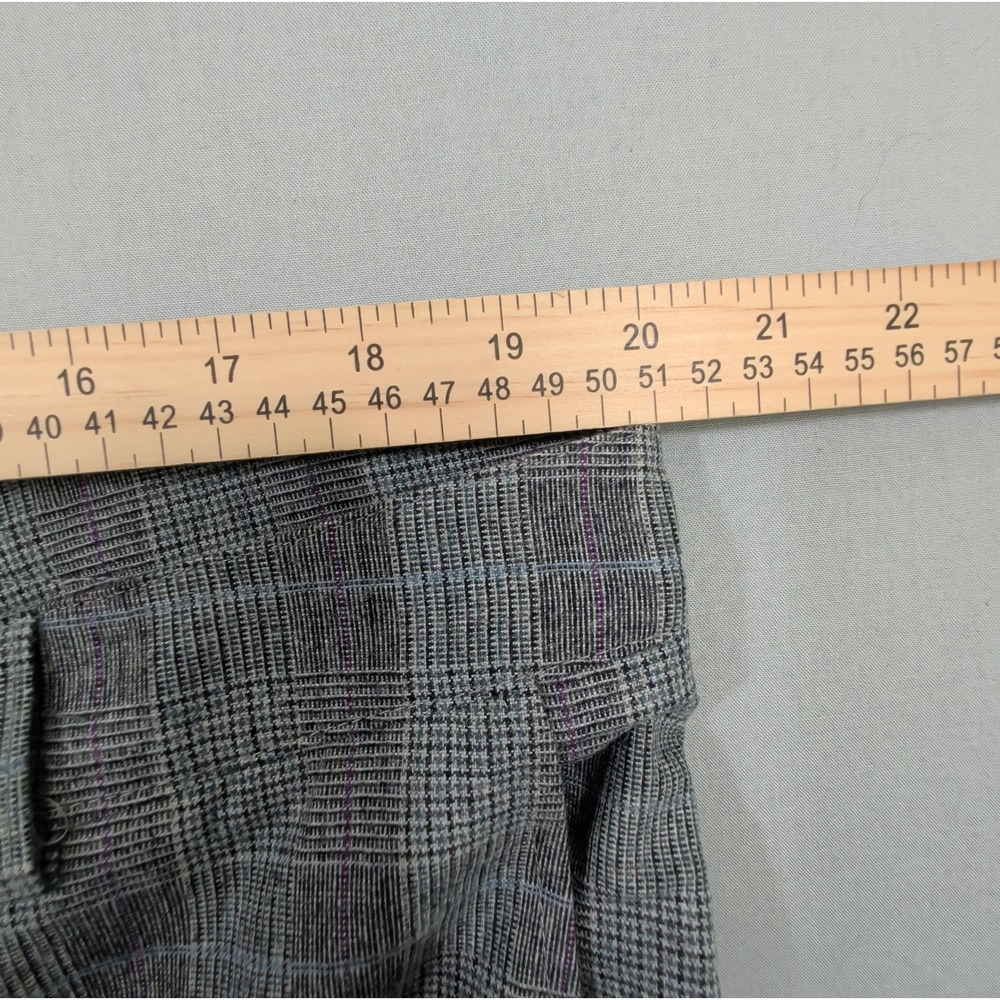 Maison Common Womens Plaid Wool Pants Size 42 US 10 12 Straight Leg Trousers - Picture 7 of 14